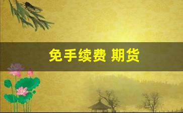 免手续费 期货(免收期货交割手续费)_https://www.xzdzcjn.com_深交所_第1张